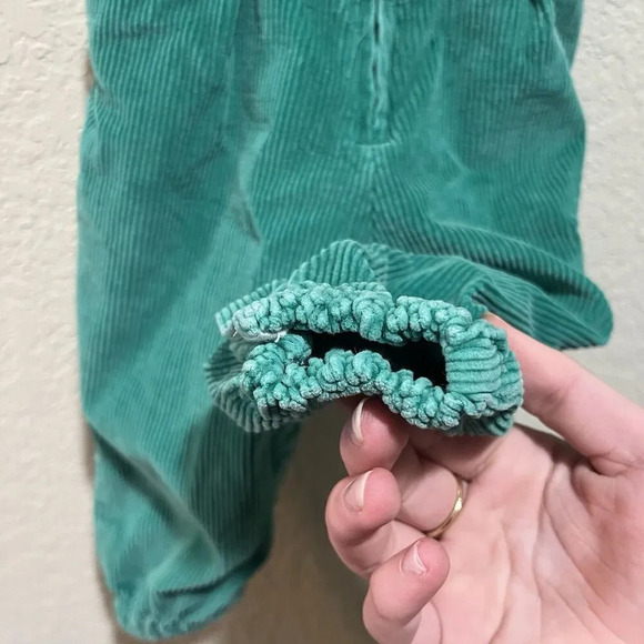 Vtg 90s Teal Green Corduroy Overalls 18 Months Toddler Boy Girl Colorful Classic - Picture 7 of 11